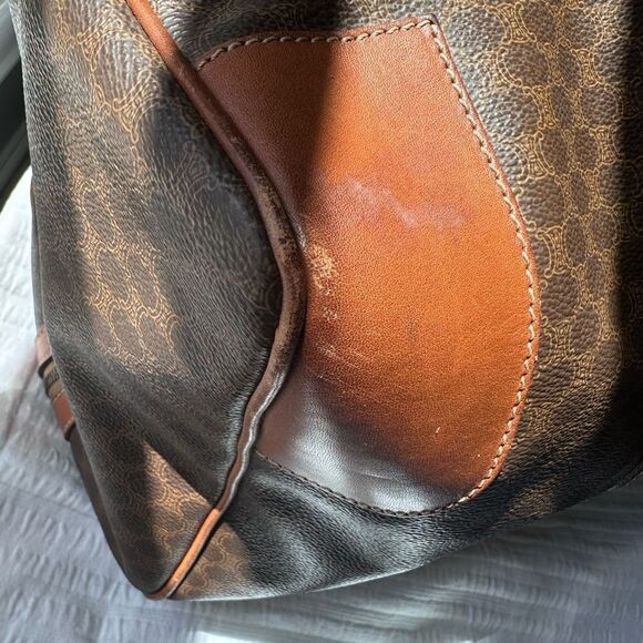 Authentic Vintage Celine Macadam Canvas Boston Travel Bag - Picture 4 of 16